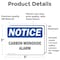 Signmission Carbon Monoxide Alarm, 5 in W x Rectangle, Vinyl Decal OS-2PACK-NS-D-35-L-10440 - alternate 5